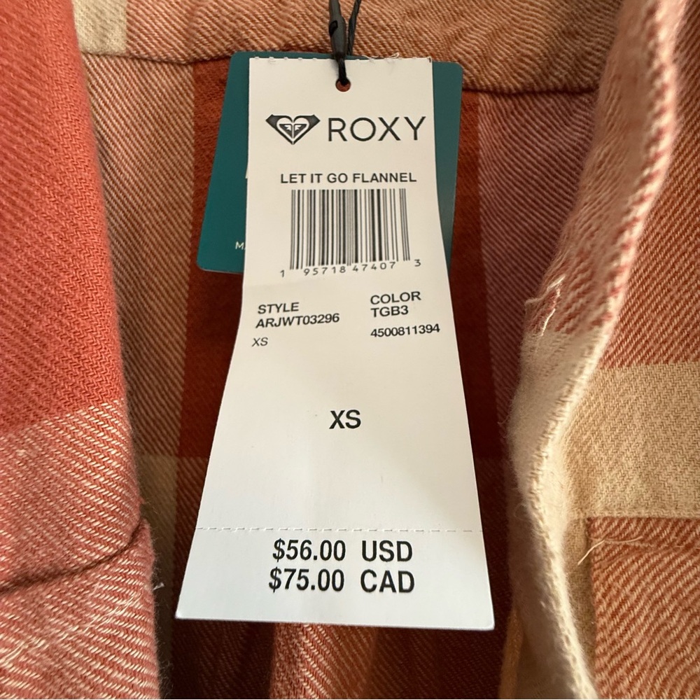 Roxy Let it Go Flannel - Picture 5 of 7